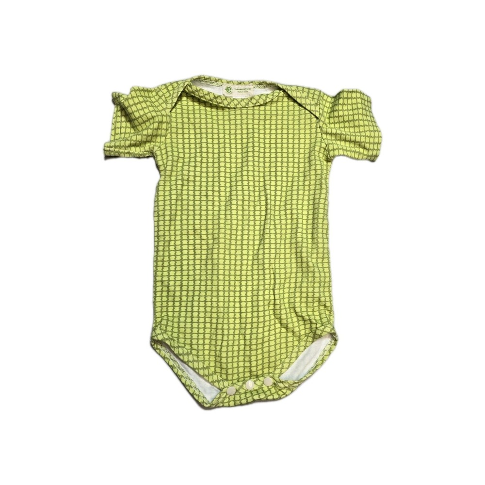 Esperanza Threads Baby Bodysuit Green 12-18 Months Organic Cotton